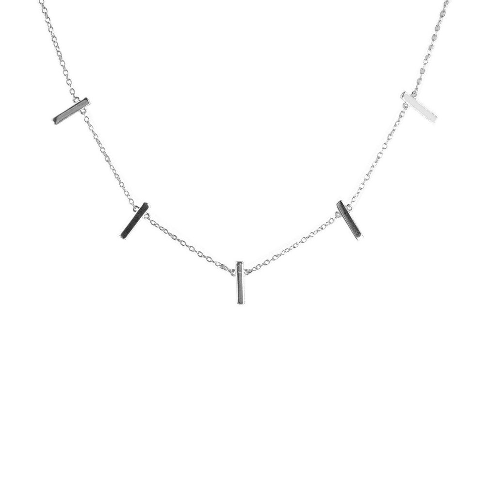 Gold Five Bar Necklace  Delicate Necklace  Gold Necklace  Layering Necklace